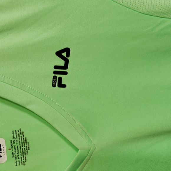 Fila Women's Mint Green V-Neck Top - Picture 4 of 6